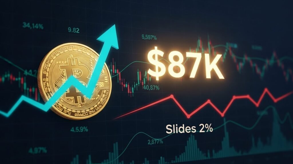 Bitcoin Heads Towards $87K, Slides 2% Latest Market Update