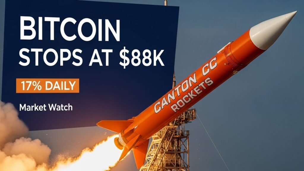 Canton CC Rockets 17% Daily as Bitcoin Stops at $88K | Market Watch Canton CC Rockets 17% Daily as Bitcoin Stops at $88K | Market Watch