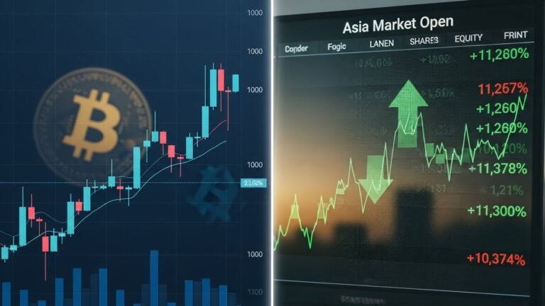 Asia Market Open Bitcoin Stalls, Equities Rise
