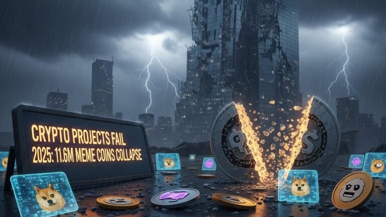 Crypto Projects Fail 2025 11.6M Meme Coins Collapse Analysis