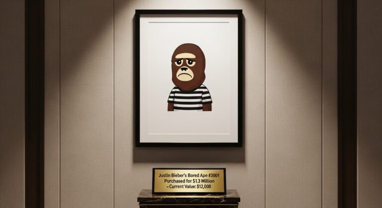Justin Bieber's $1.3M Bored Ape NFT Now Worth $12K